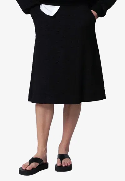 Dries Van Noten Black Viscoseblend Skirt In Animal Print