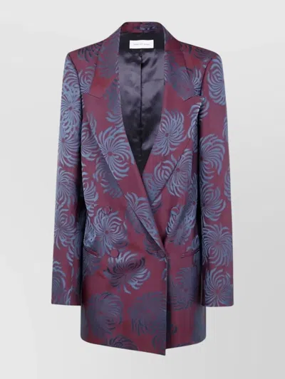 DRIES VAN NOTEN FLORAL LONG SLEEVE JACKET FRONT POCKETS