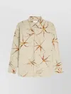 Dries Van Noten Floral Long Sleeve Tulip Print Top In Neutral