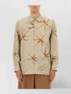 Dries Van Noten Floral Long Sleeve Tulip Print Top In Neutral