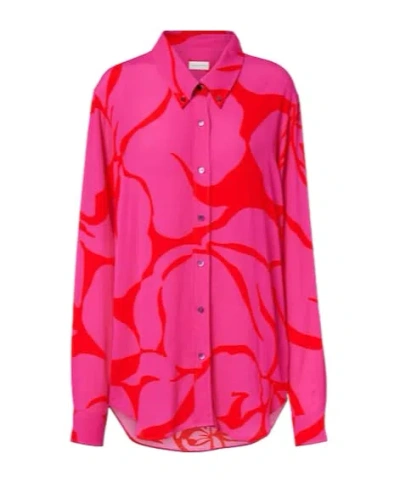 Dries Van Noten Floral Oversized Shirt In Multi