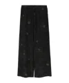 Dries Van Noten Floral Pattern Casual Pants In Black