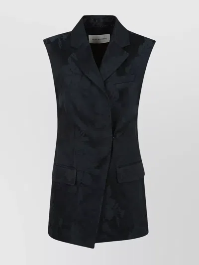 Dries Van Noten Floral Pattern Cotton Blend Jacket