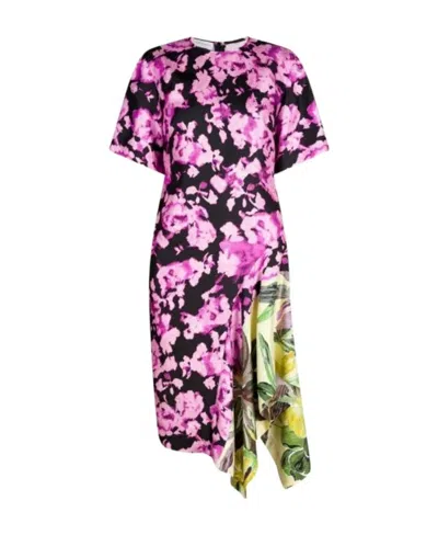 Dries Van Noten Floral Pattern Pendant Dress In Multicolor