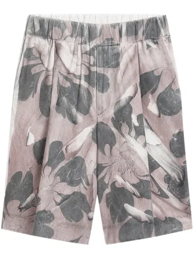 Dries Van Noten Floral-print Bermuda Shorts In Multi