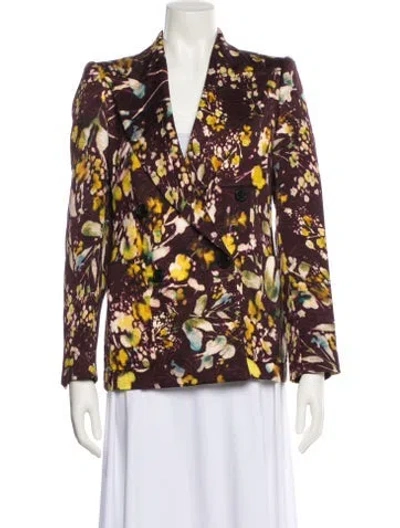 Pre-owned Dries Van Noten Floral Print Blazer In Multi