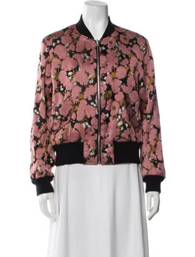 Pre-owned Dries Van Noten Floral Print Bomber Jacket In Multi
