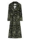 Dries Van Noten Rolana Giant Couture Rose Print Belted Crepe Trench Coat In Multi