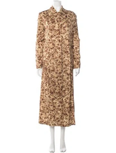 Pre-owned Dries Van Noten Floral Print Coat In Multicolor