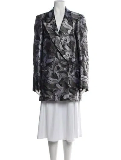 Pre-owned Dries Van Noten Floral Print Coat In Multicolor