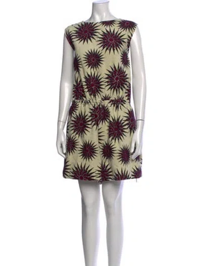 Pre-owned Dries Van Noten Floral Print Crew Neck Jumpsuit In Neutrals