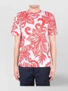 Dries Van Noten Floral Print Crew Neck Short Sleeve T-shirt In Red