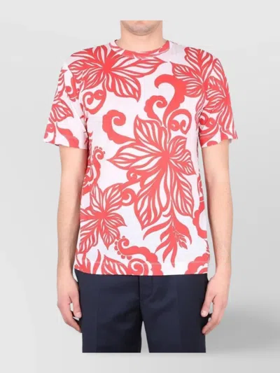 DRIES VAN NOTEN FLORAL PRINT CREW NECK SHORT SLEEVE T-SHIRT