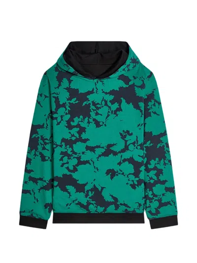Dries Van Noten Floral-print Hoodie In Green