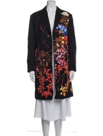 Pre-owned Dries Van Noten Floral Print Jacket In Black