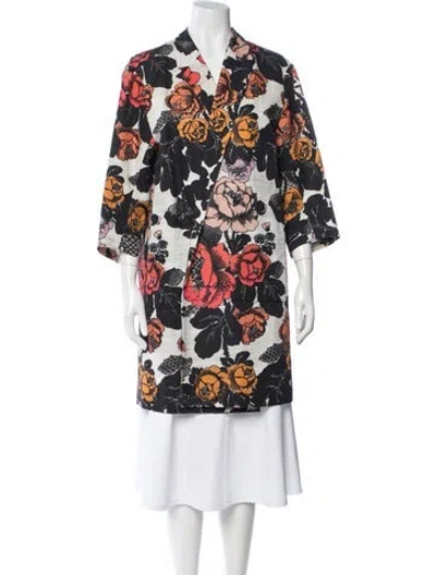 Pre-owned Dries Van Noten Floral Print Jacket In Black