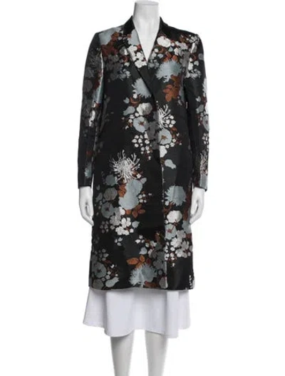 Pre-owned Dries Van Noten Floral Print Jacket In Blue