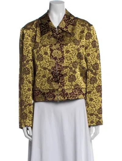 Pre-owned Dries Van Noten Floral Print Jacket W/ Tags In Green