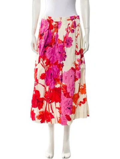 Pre-owned Dries Van Noten Floral Print Midi Length Skirt W/ Tags In Multi