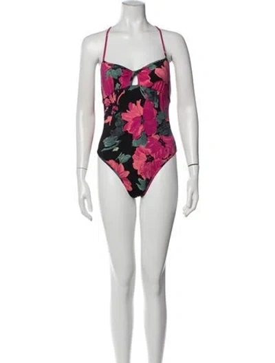 Pre-owned Dries Van Noten Floral Print One-piece W/ Tags In Pink