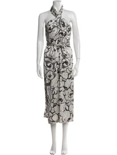 Pre-owned Dries Van Noten Floral Print Robe