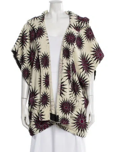 Pre-owned Dries Van Noten Floral Print Robe In Neutral