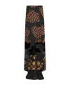 Dries Van Noten Floral-print Ruffled Skirt In Black