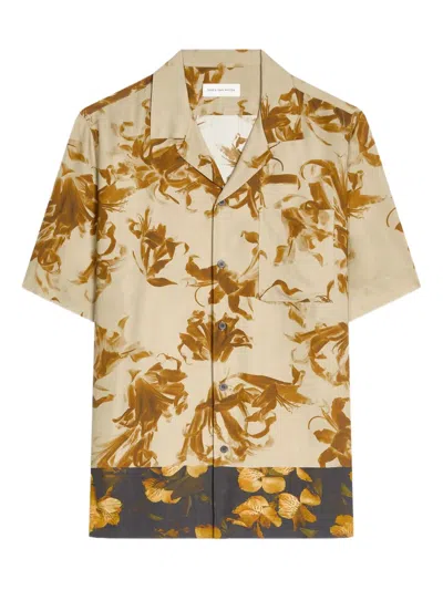 Dries Van Noten Floral-print Shirt In Neutral