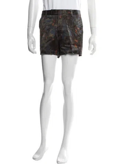 Pre-owned Dries Van Noten Floral Print Shorts In Brown