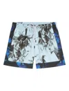 Dries Van Noten Badeshorts Mit Blumen-print In Gray