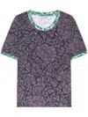 Dries Van Noten Floral-print T-shirt In Purple
