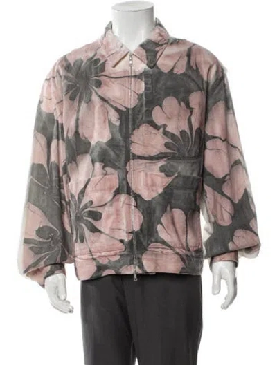 Pre-owned Dries Van Noten Floral Print Utility Jacket In Neutral