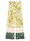 Dries Van Noten Floral-print Wide-leg Trousers In Green