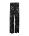 Dries Van Noten Printed Silk Pant In Black