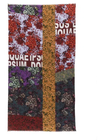 Dries Van Noten Floral Scarf In Multicolour