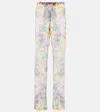 Dries Van Noten Floral Silk Crêpe Pants In Dessin A