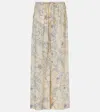 Dries Van Noten Floral Wide-leg Pants In Neutrals