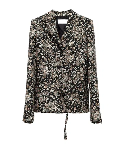 Dries Van Noten Floral-print Blazer In Multi