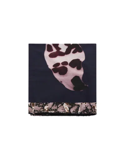 Dries Van Noten Flower Scarf In Black