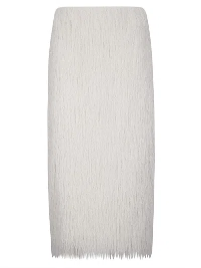 Dries Van Noten Flowing Neutral Skirt With Smooth Texture And Versatile Design In Gray