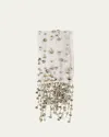 Dries Van Noten Folds Embellished Fringe Scarf