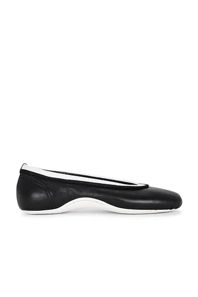 Dries Van Noten Foot Shaped Rubber Sole Ballerina Flat In Black