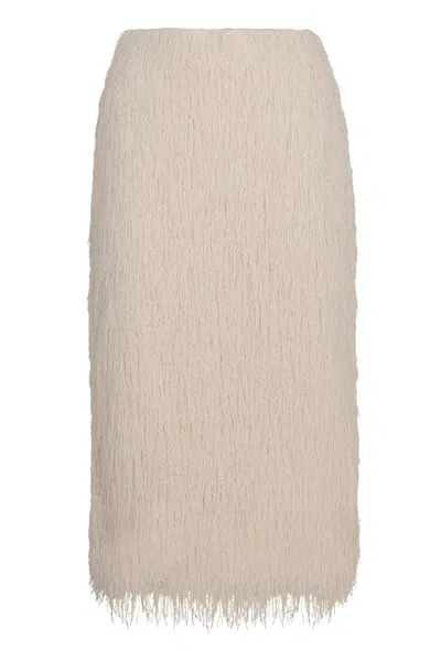 Dries Van Noten Fringe Trousers In Neutral
