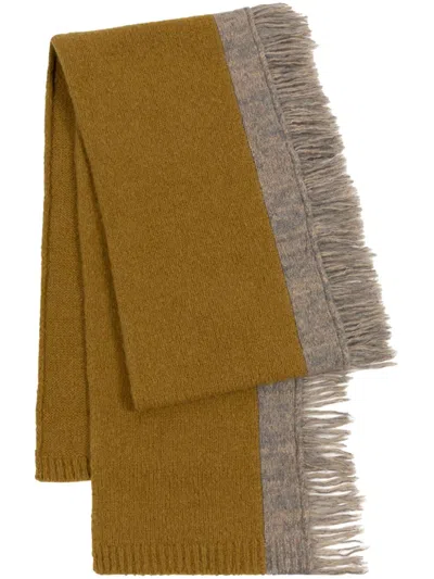 DRIES VAN NOTEN FRINGED ALPACA-WOOL SCARF