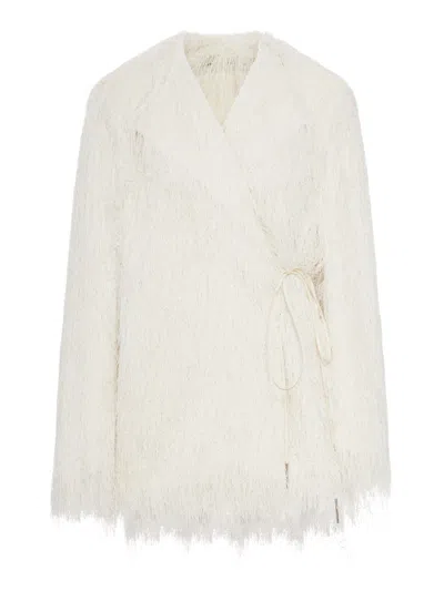 Dries Van Noten 00070 Rivla Short 2031 W.w.coat Clothing In White