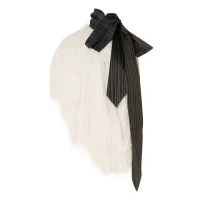 Dries Van Noten Fringed Polyester Top In Neutral
