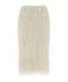 Dries Van Noten Fringe Textured Finish Skirt In White