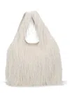 Dries Van Noten Women Large Tote Bag With Fringe In Neutral