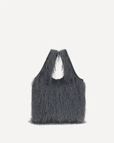 Dries Van Noten Fringed Tote Bag In Gray