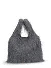 Dries Van Noten Marche Small Fringed Tote Bag In Gray